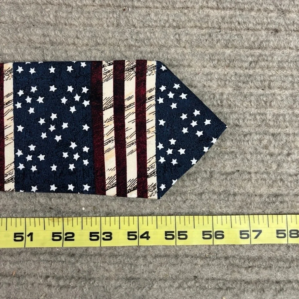Tango by Max Raab Americana Series Starry Flowers of Liberty Cotton Tie USA